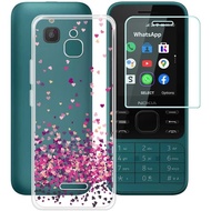 Case for Nokia 6300 4G (2.4") with 1 X Tempered Glass Screen Protector, Slim Clear TPU Bumper Shell,