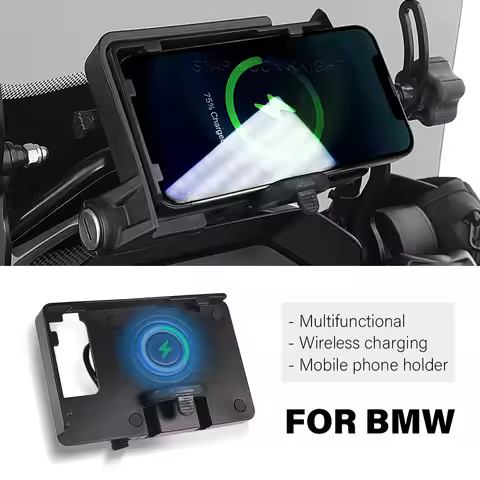 For BMW GS 1200 1250 R1250GS LC Adventure R1200GS F850GS F900XR Wireless Charger USB Navigation Brac