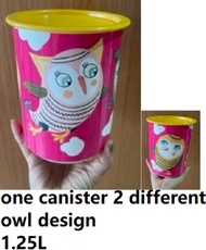 ready stock - tupperware owl - one touch canister 1.25L - air tight