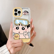 Swim Shin chan transparent SOFT TPU case for Samsung Galaxy A02S A03 A05S A06 A10S A11 A13 A15 A30S 