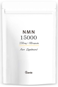 日本サンテ NMN 15000（1粒250mg）国産 純度100 β型 耐酸性 GMP チタン不使用 60粒（NMNのみシンプル配合）