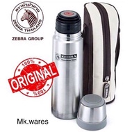 ZEBRA VACUUM FLASK PRIMA 0.35,0.45,0.8&1.0LTR(WITH KEEP WARM BAG)_THERMO STEEL ZEBRA_THERMOS STEEL