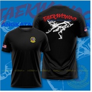 BAJU TAEKWONDO ATM MALAYSIA MICROFIBER ROUND NECK BLACK