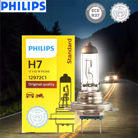 Philips Vision H7 12V 55W PX26d Original Car Halogen Headlight 3200K Standard Auto Replace Genuine B