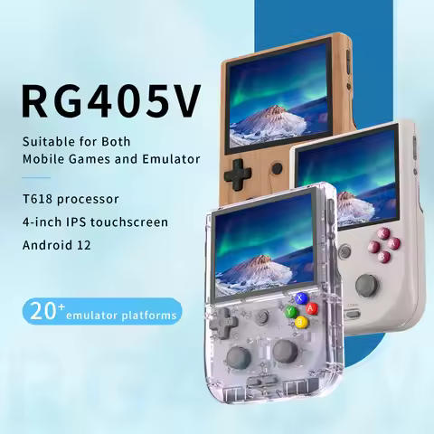 In Stock RG 405V Android 4-inch IPS Touch Screen Retro Handheld Game Console with 3DS Joystick, Stre