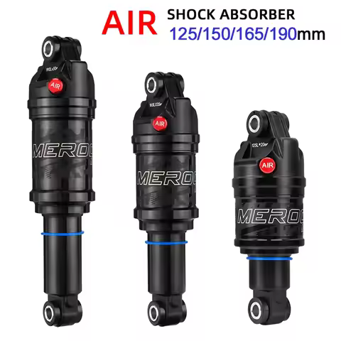MEROCA MR-2 MTB Bike Air Shock Absorber 125/150/165/190mm Adjustable Air Pressure Aluminum Alloy Bic
