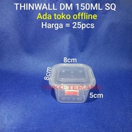 Thinwall food container 150ml SQ box 150ml salad cup Pudding cup/ Dessert box/