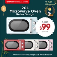 Sharp 20L Solo Microwave Oven (Retro design) R-20SR Sharp Microwave
