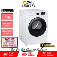 Samsung Dryer (8KG) Crystal Optimal Dry Heat Pump Dryer DV80TA220AE/FQ | Pengering Pakaian