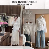 Women's shirt with youthful waist design, Oxford women's fashion, young women's fashion shirt