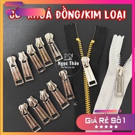 Copper lock, metal zipper number 5