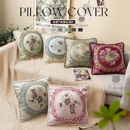European Classical Pillow Case 48x48cm Luxury Home Accent Polyester Dust Resistant Cushion Cover