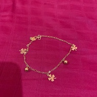 24k gold bracelet flower