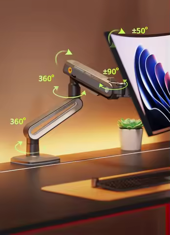 NB A6 Gaming Monitor Arm 27-50 Inch Curved Arc Screen Desktop Monitor Holder 2-18kgs Ultra Wide Moni