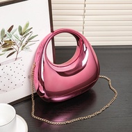 Candy color acrylic box bag women's new European and American fashion design one-shoulder chain unde