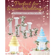 3 in 5 in 6 in Wedding Grecian Roman Cake Pillar Cake Stand Set 4 pcs