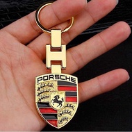 Porsche Porsche Copper Keychain 911 918 Gold Plated Key Chain Loop Key holder