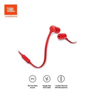 earphone / headset JBL T110 pure bass Original Garansi resmi IMS - Merah
