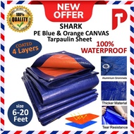 PE Blue & Orange Colour Canvas 🔥 Ready Stocks 🔥 Tarpaulin Sheet Flexible Canopy Sheet Kanvas 6-20fee