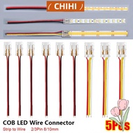 CHIHI 5Pcs/Set COB LED Wire Connector, 8/10mm Pin Connector