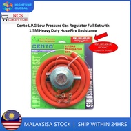 Low Pressure Gas Regulator Safety set Kepala Gas Cento Fire Resistant Hose 1.5 Meter