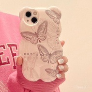 复古蝴蝶设计手机壳兼容iPhone16、12、15、14、11、13、16、ProMax、14、ProMax、13、ProMax、15、ProMax、12、ProMax、11、ProMax、15Plu