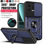 Casing For Xiaomi 13 pro 13pro Xiaomi13 pro Xiaomi13pro Shockproof Phone Case Armor Ring Bracket Stent Push Camera Lens Protection Back Cover