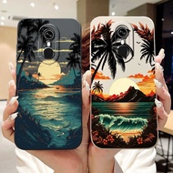 For Itel A33 / Itel A33 Plus Lens Protective Casing itelA33 A33Plus New Fashion Dusk Beach Painting 