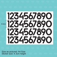 123 Numbers Balloons Sticker (N01)