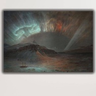 Aurora Borealis Canvas Print Frederic Edwin Church Vintage Museum Art