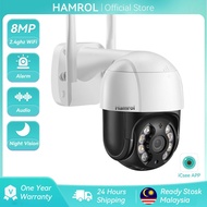 Hamrol 5X Digital Zoom Ai Human 8MP 4K PTZ Wi-Fi 5MP CCTV Camera
