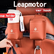 Leapmotor Car cup holder car seat back storage box car hook hook car storage High quality leather Fo