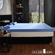 [特價]House Door 抗菌防螨布套 8cm乳膠記憶床墊-雙人5尺(海洋藍)