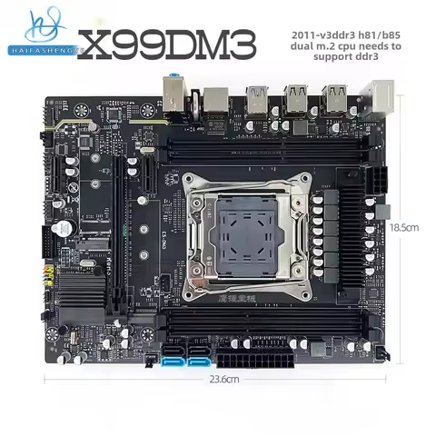New X99 DM3 2011-3 Main Board Desktop ECC Server DDR3 E5 2666V3 V4