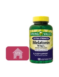 Spring Valley - Extra Strength Melatonin 10 mg with Lemon Balm, Sleep Support, 120 Tablets + STS Hom