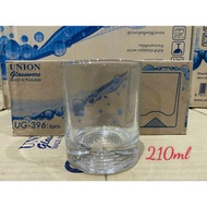 Set of 6 cylindrical dwarf cups with swirl base 210ml UG-396 for pearl yogurt shops, tea shops, coff
