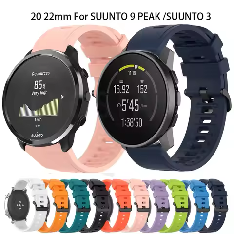For SUUNTO 5/9 PEAK Pro/RACE S Watch Strap Sport Bracelet Silicone Watchband 22 20mm Wirstand For SU