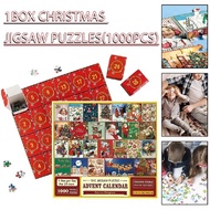 2023 Christmas Jigsaw Puzzles,Christmas Advent Calendar Puzzle, 1000pcs for Adults Kids Countdown Calendar, Christmas Countdown Puzzle Blind Box Play