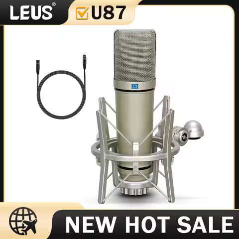 LEUS U87 AI XLR Condenser Microphone Professional Cardioid Studio Mic for Recording Podcasting Voice