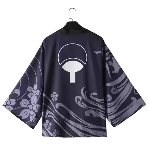 Anime Hokage Konoha Kakashi Madara Sasuke Cosplay Costumes Kimono Uchiha Symbol Cloak Haori Adult Ki
