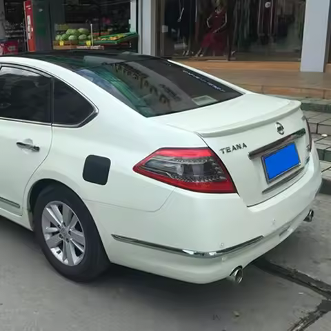 For Nissan Altima Spoiler ABS Material Car Rear Wing Primer Color Altima Rear Spoiler For Nissan Alt