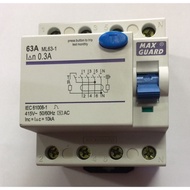 Maxguard 40A/63A/100A 4P Type AC RCCB/ELCB ~VXON9 Trading