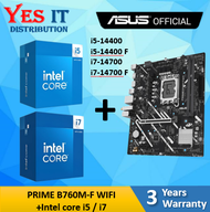 ASUS PRIME B760M-F WIFI ( LAG 1700 / DDR5 / WIFI 6 ) + Intel Core i5-14400 / 14400F / i7-14700 / i71