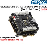 GEPRC TAKER F722 BT-HD V3 STACK BL32 50A 96K 4IN1 ESC 3-6S 30.5×30.5mm for MARK5 DJI O4 Pro HD FPV D