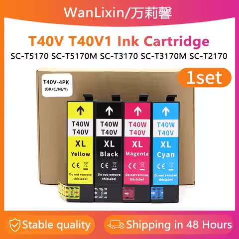 1set T40V T40V1 T40V2 T40V4 ink Cartridge Compatible for EPSON T5170 SC-T5170 SC-T5170M SC-T3170 SC-