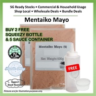 [SG HALAL] Mentaiko Mayo Sauce 2 Pack FOC Bottle &amp; Sauce Container Japanese Mentai Mayonnaise Pack FREE Squeezy Bottle