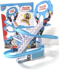 ของเล่นรถไฟโทมัสไต่บันไดสไลด์เดอร์ มีเสียงมีไฟ