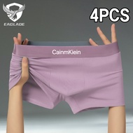 EAGLADE 4PCS Boxer Brief for Mens Underwear Man Stretchable Breathable 102 in Dark Pink H08