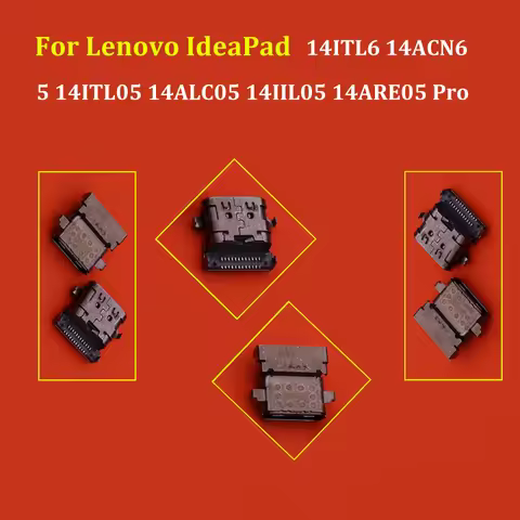1-10PCS Laptop Type-C Charging Port DC Power Connector For Lenovo IdeaPad 5 14ITL05 14ALC05 14IIL05 