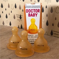 [100% ORIGINAL] LEMBUT DOCTOR BABY RUBBER SOFT TEAT NIPPLE / STANDARD NECK / PUTING SUSU KUNING (3PC